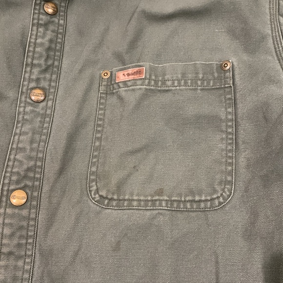 Vintage Carhartt Flannel Linned Work Shirt, 100% Cotton - Men’s SIZE LARGE - Picture 9 of 16